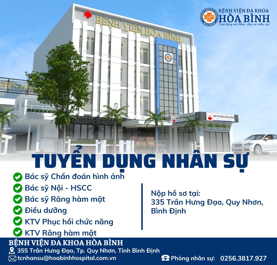 BỆNH VIỆN ĐA KHOA HÒA BÌNH TUYỂN DỤNG THÁNG 7/2023