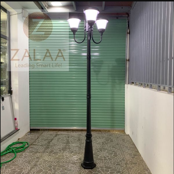 Cột đèn sân vườn công viên hiện đại sử dụng điện năng lượng mặt trời 3x20w mã sản phẩm ZGGD-4105-3