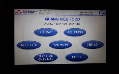 Cung cấp & thi công chuyển đổi màn hình HMI tại Công ty TNHH Thực phẩm Quang Hiếu