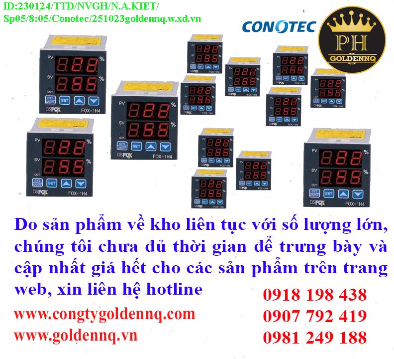 Điều Khiển Độ Ẩm Conotec về kho nhiều chưa cập nhật kịp, vui lòng liên hệ hotline để biết thêm thông tin.