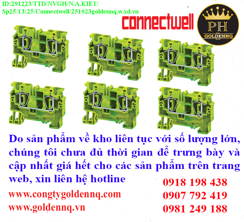 Đầu nối đất dạng kẹp CX Connectwell về kho nhiều chưa cập nhật kịp, vui lòng liên hệ hotline để biết thêm thông tin.