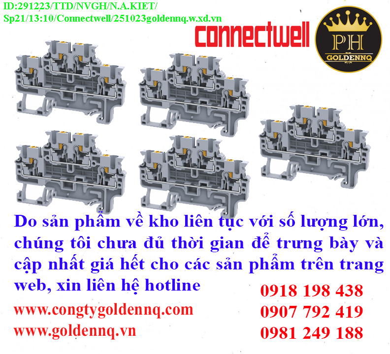 Đầu nối dây 2 tầng CX Connectwell về kho nhiều chưa cập nhật kịp, vui lòng liên hệ hotline để biết thêm thông tin.