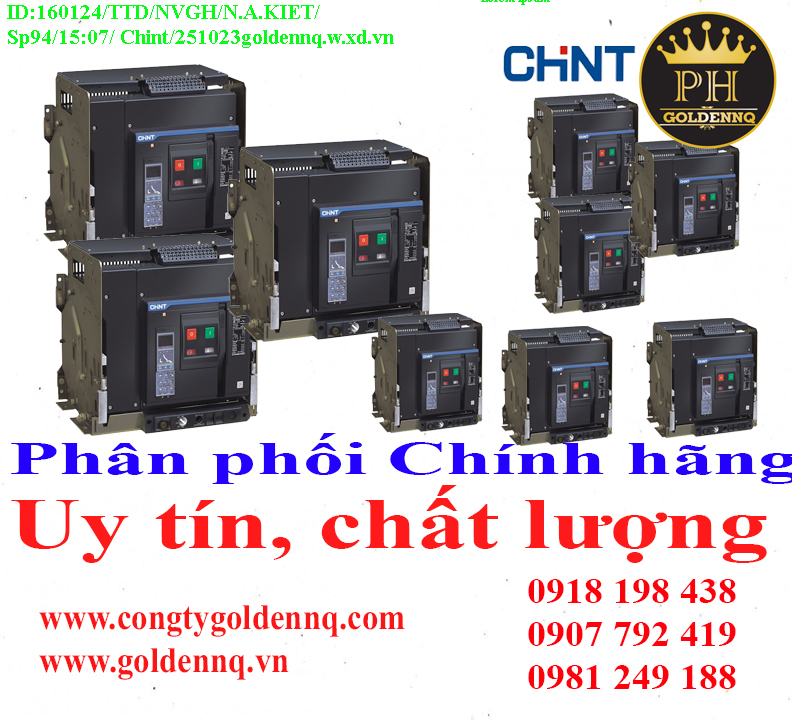 Máy cắt khí Chint (ACB) chính hãng, giá sỉ, bảo hành, phân phối toàn quốc. Thông tin chi tiết xin vui lòng liên hệ hotline.