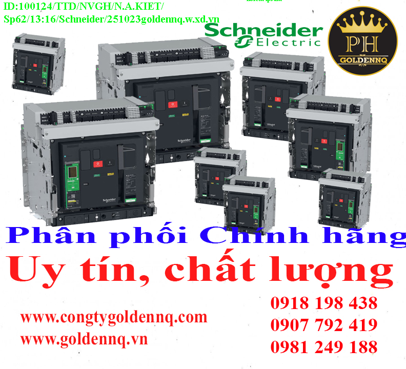 Máy cắt khí Schneider (ACB) chính hãng, giá sỉ, bảo hành, phân phối toàn quốc. Để biết thêm thông tin chi tiết xin vui lòng liên hệ hotline.