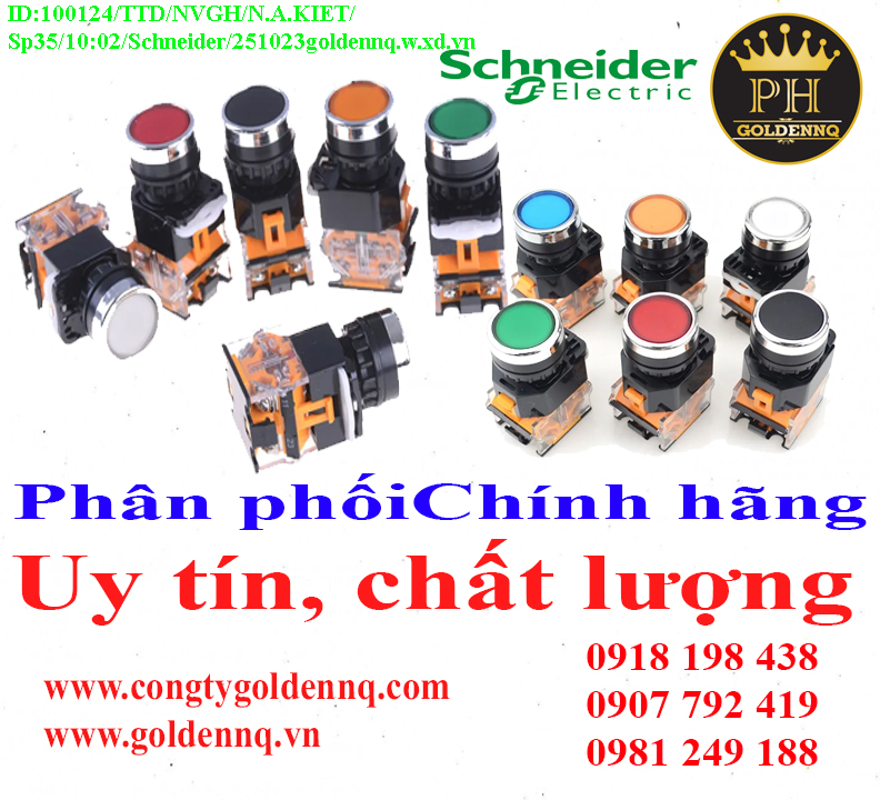 Đèn báo, nút nhấn Schneider chính hãng, giá sỉ, bảo hành, phân phối toàn quốc. Để biết thêm thông tin chi tiết xin vui lòng liên hệ hotline.