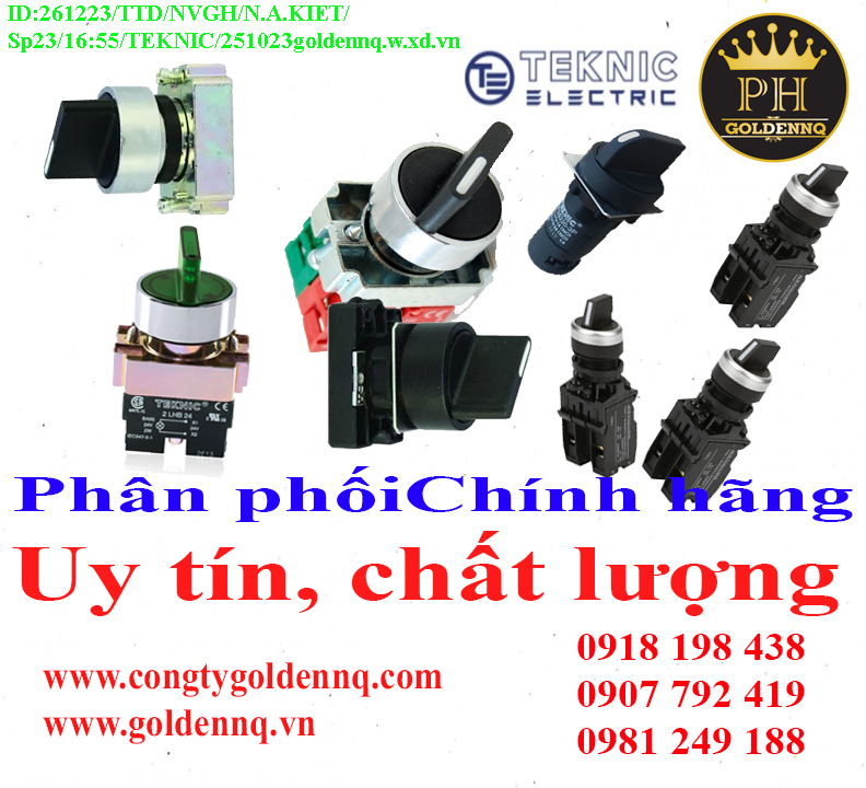 Công tắc xoay 2 vị trí, tự trả về Teknic chính hãng, giá sỉ, bảo hành, phân phối toàn quốc. Để biết thêm thông tin chi tiết xin vui lòng liên hệ hotline.