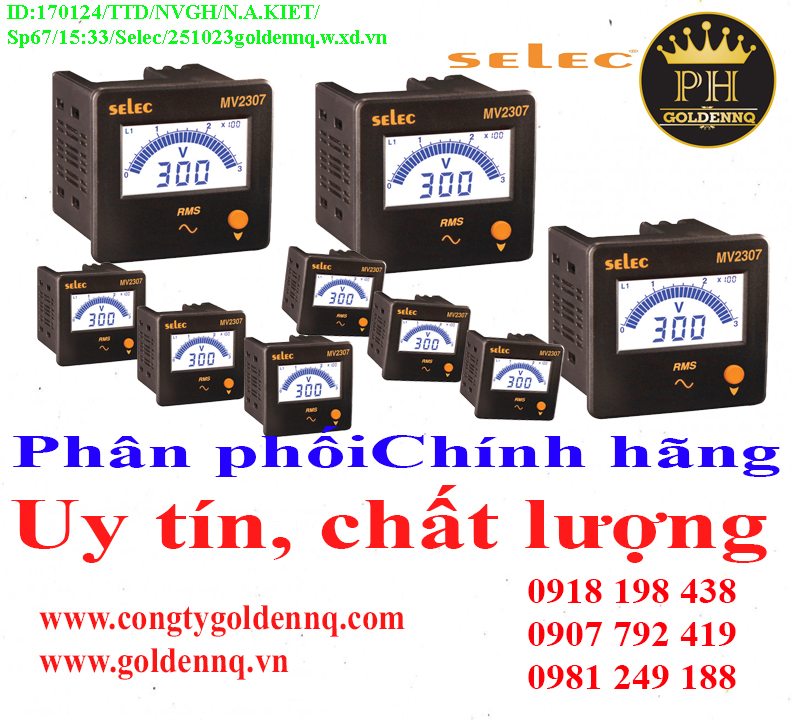 Đồng hồ đo Selec về kho nhiều chưa cập nhật kịp, vui lòng liên hệ hotline để biết thêm thông tin.