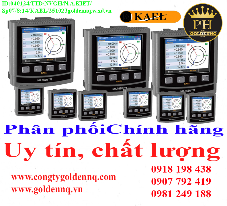 Đồng hồ phân tích năng lượng điện KAEL chính hãng, giá sỉ, bảo hành, phân phối toàn quốc. Để biết thêm thông tin chi tiết xin vui lòng liên hệ hotline.