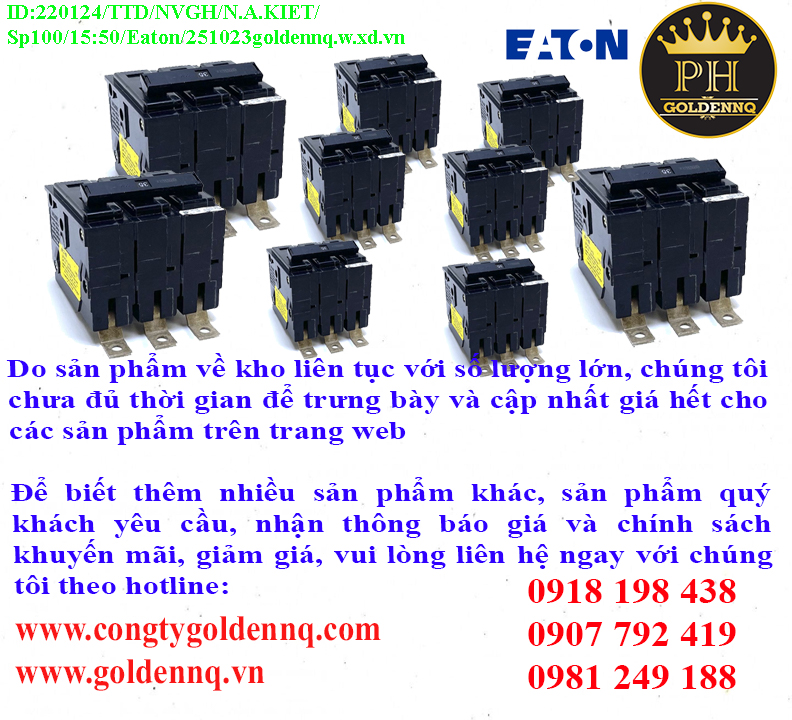 3POLE Eaton chính hãng, giá sỉ, bảo hành, phân phối toàn quốc.