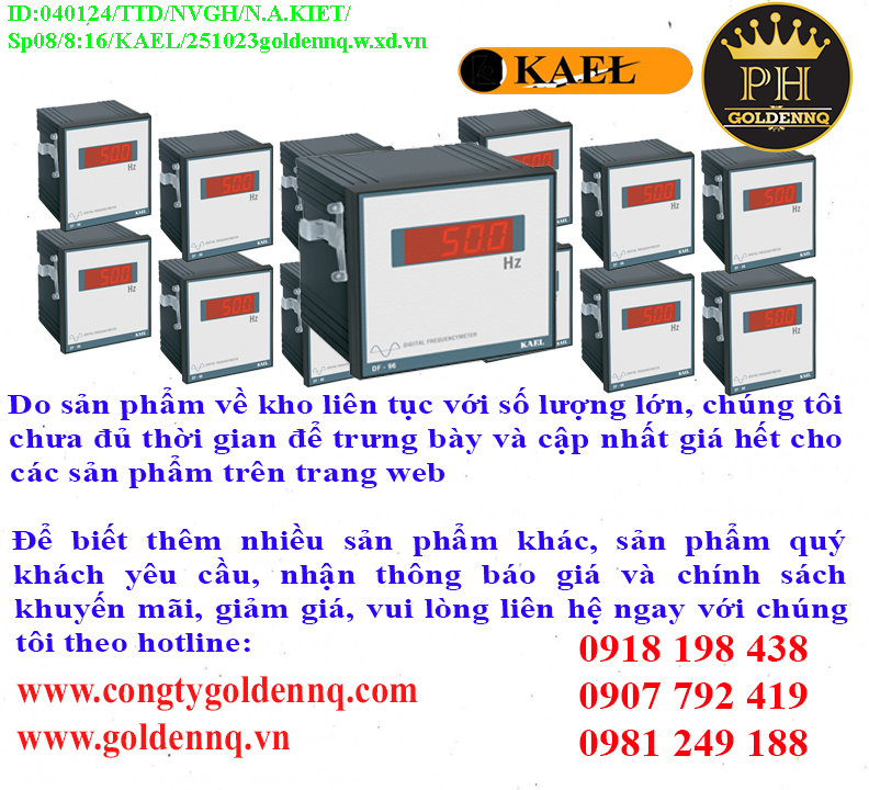 Đồng Hồ Tủ Điện KAEL chính hãng, giá sỉ, phân phối toàn quốc.