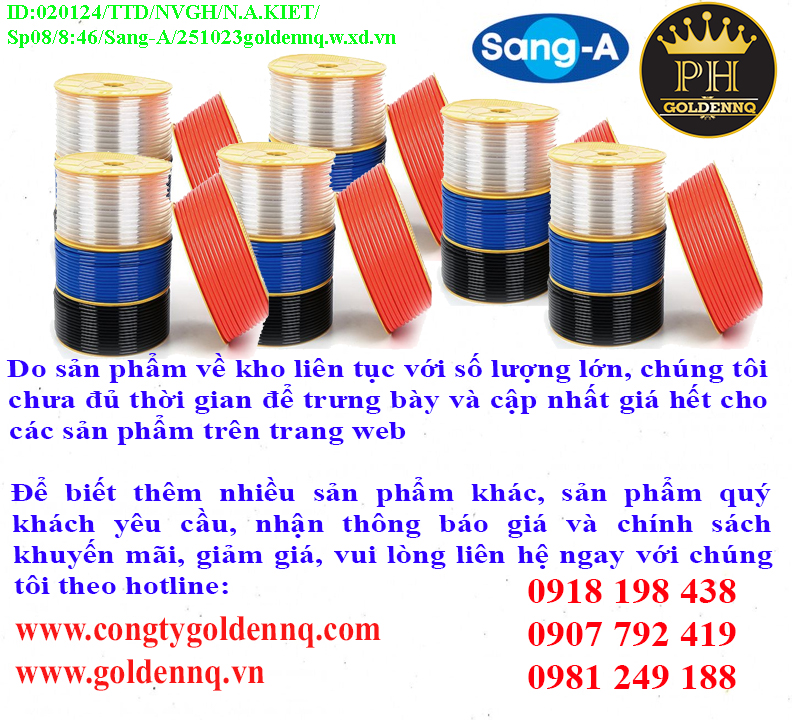 Ống dẫn khí nén Sang-A chính hãng, giá sỉ, phân phối toàn quốc.