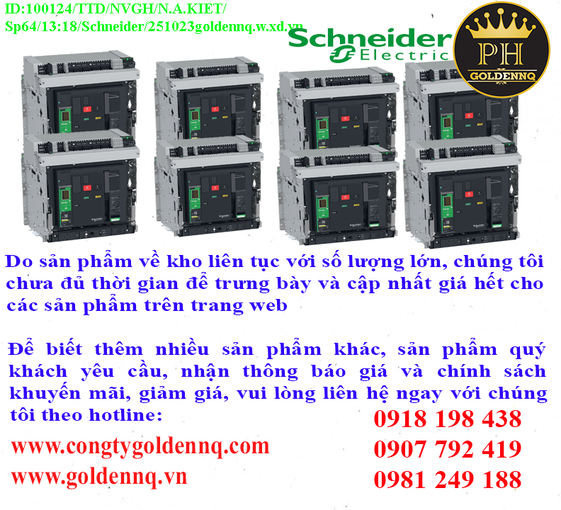 Máy cắt khí Schneider (ACB) chính hãng, giá sỉ, phân phối toàn quốc.