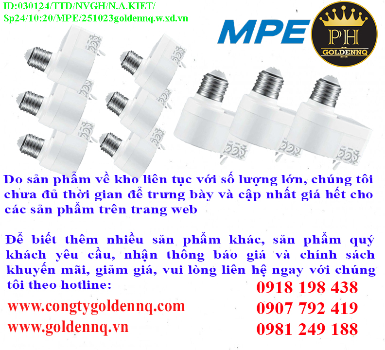 CẢM BIẾN MICROWAVE MPE chính hãng, giá sỉ, phân phối toàn quốc.