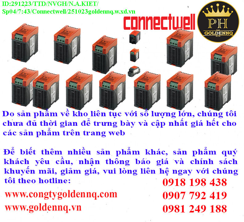 Bộ nguồn xung AC/DC - Connectwell chính hãng, giá sỉ, phân phối toàn quốc.