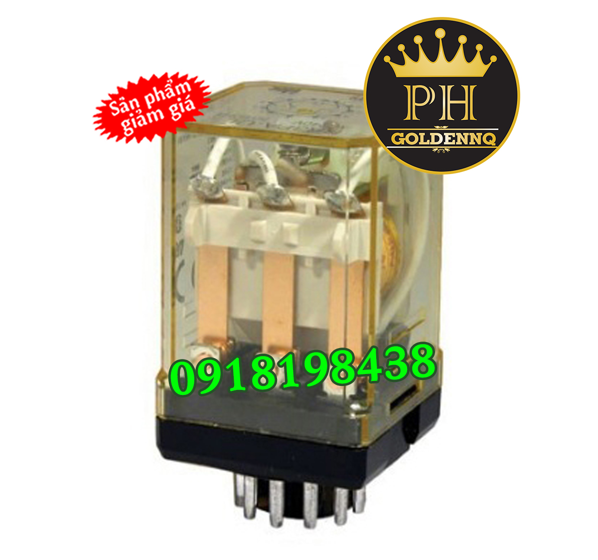 Rơ le trung gian IDEC RR3P-UAC24 11 chân tròn