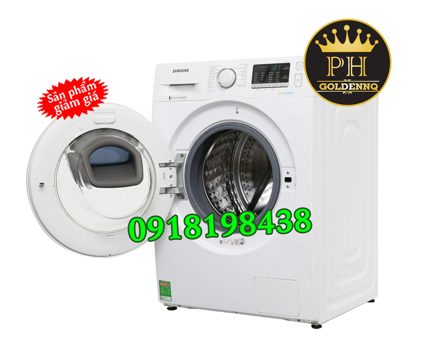 Máy giặt Samsung Inverter 9 kg WW90K52E0WW/SV