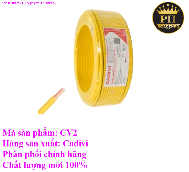 Dây CV-2 (7/0,6)-0,6/1KV