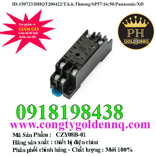 Đế relay trung gian CZY08B-01 Chint (8 chân dẹt)