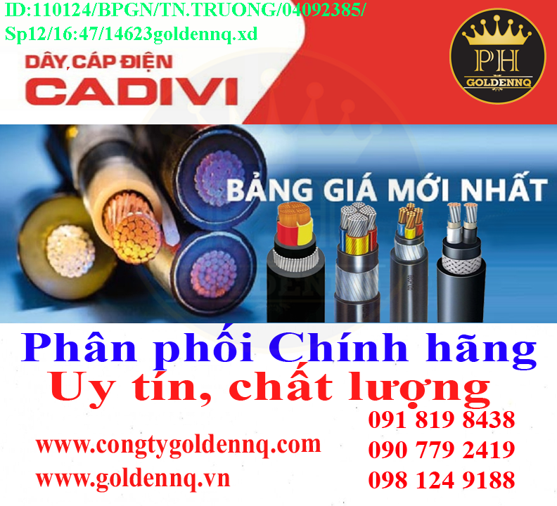 Dây điện lực hạ thế CADIVI về kho nhiều chưa cập nhật kịp, vui lòng liên hệ hotline để biết thêm thông tin