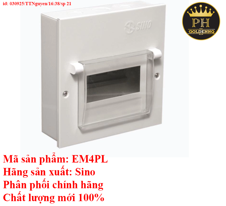 Tủ điện âm tường 4 module-EM4PL