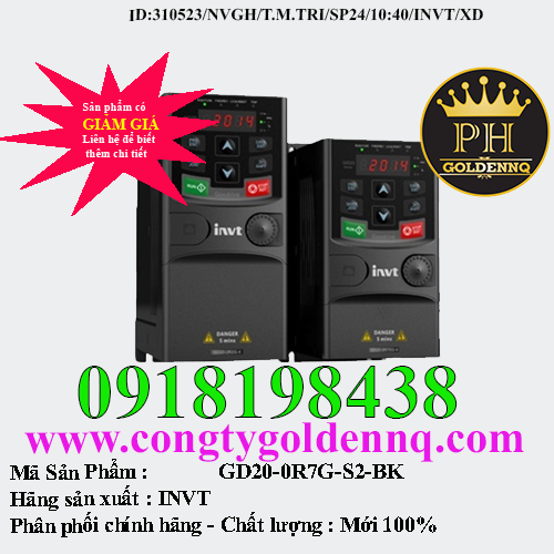 Biến tần INVT GD20-0R7G-S2-BK