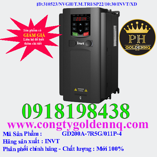 Biến tần INVT GD200A-7R5G/011P-4