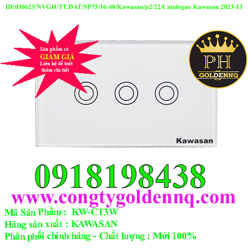 Công tắc cảm ứng chạm thông minh KW-CT3W