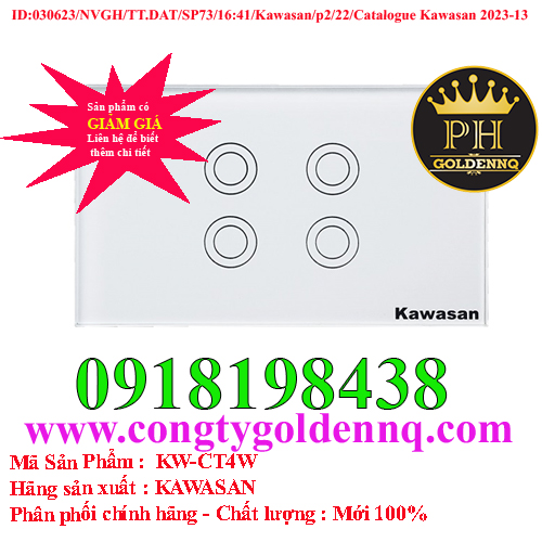 Công tắc cảm ứng chạm thông minh KW-CT4W