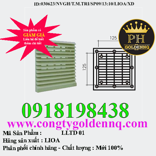Cửa đối lưu khí cho tủ điện LLTD 01