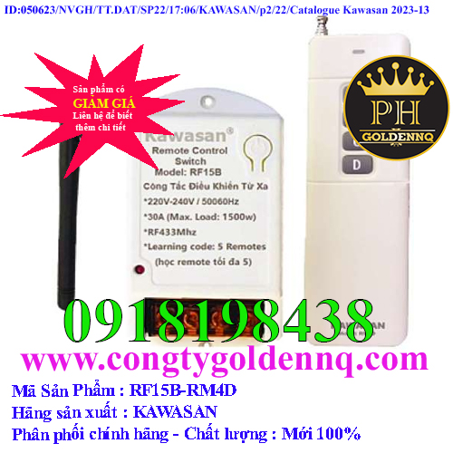 Công tắc điều khiển từ xa RF15B-RM4D