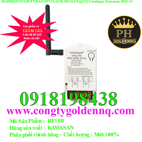 Công tắc điều khiển từ xa Kawasan RF15B