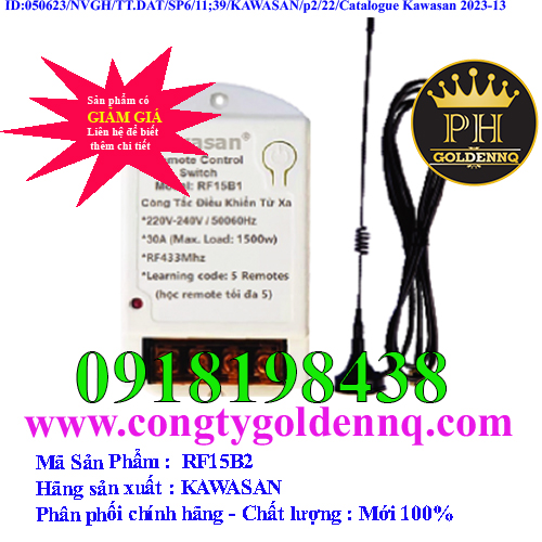 Công tắc điều khiển từ xa Kawasan RF15B2