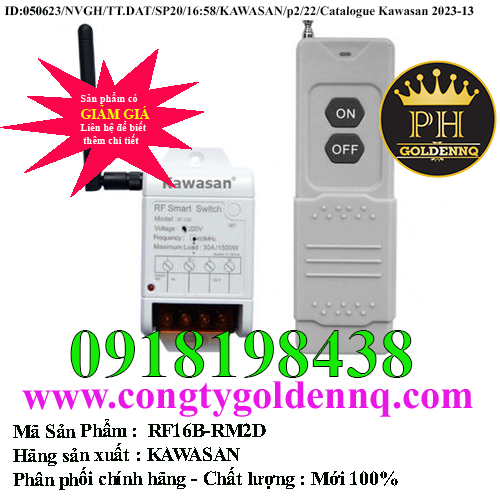 Công tắc điều khiển từ xa 3 pha RF16B-RM2D