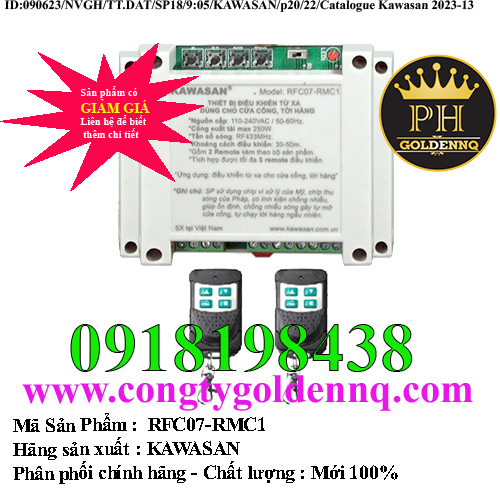 Công Tắc Điều Khiển Từ Xa Động Cơ Đảo Chiều 3 Pha RFC07-RMC1