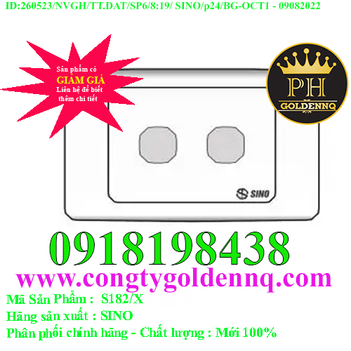 Mặt 2 lỗ SINO S182/X