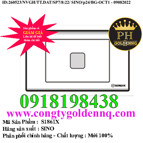 Mặt 1 lỗ SINO S1861X