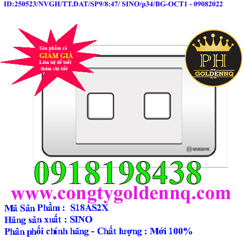 Mặt 2 lỗ SINO S18AS2X