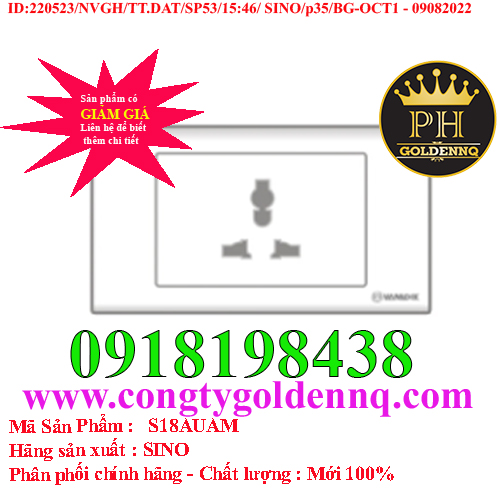 Ổ cắm đa năng có màng che SINO S18AUAM