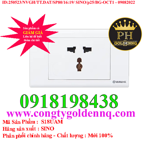 Ổ cắm đa năng có màng che SINO S18UAM
