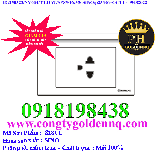 Ổ cắm đơn 3 chấu 16A SINO S18UE
