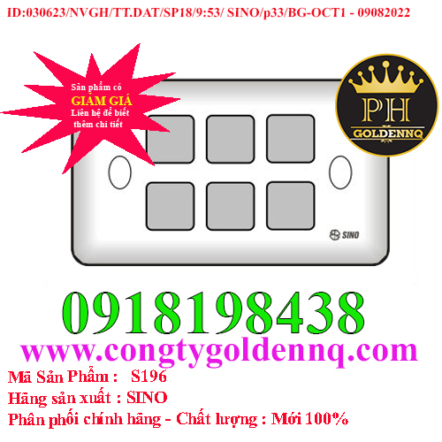 Mặt 6 lỗ SINO S196 (S196V)