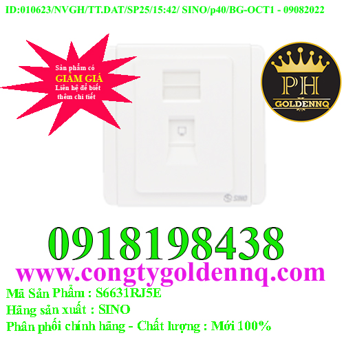 Ổ cắm máy tính 8 dây có nắp che loại đơn S6631RJ5E