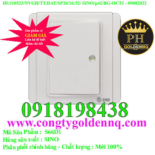 Công tắc đơn 1 chiều phím lớn có dạ quang S66D1