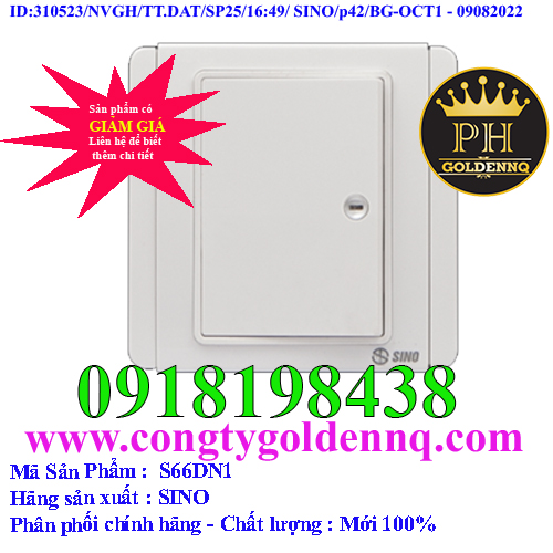 Công tắc đơn 1 chiều phím lớn có đèn led trắng S66DN1