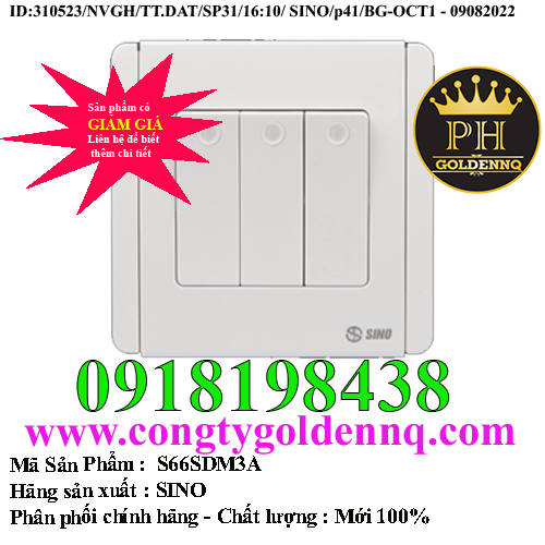Công tắc ba 2 chiều phím lớn S66SDM3A
