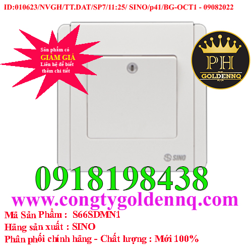 Công tắc đơn 2 chiều phím lớn có đèn led trắng S66SDMN1