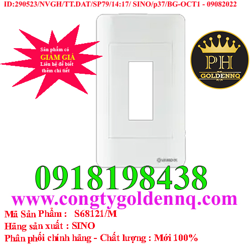 Mặt nhựa chứa 1 MCB kiểu M S68 SINO S68121/M
