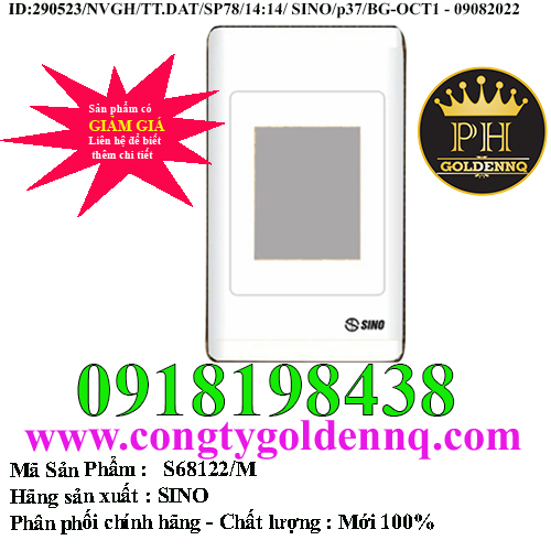 Mặt nhựa chứa 2 MCB kiểu M S68 SINO S68122/M
