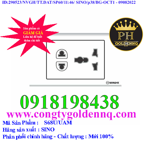 Ổ cắm 2 chấu và ổ cắm đa năng có màn che S68U/UAM