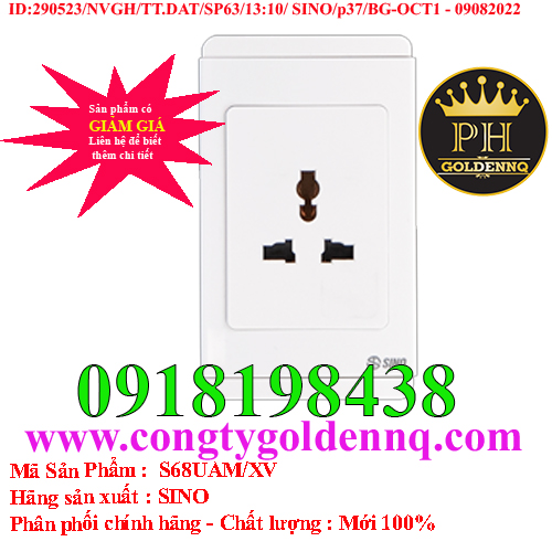Ổ cắm đa năng có màn che với 1 lỗ loại dọc SINO S68UAM/XV